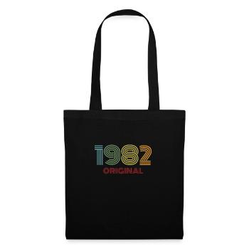 1982 original vintage vintage '82 anniversaire des années 80 - Sac en tissu - noir - Devant