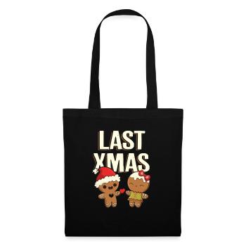 Last Christmas I Gingerbread Heart Couple - Tote Bag - black - Front