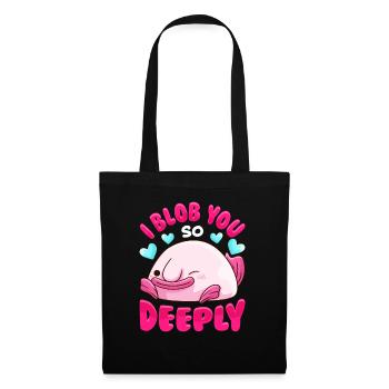 Entzückend ich tupfe Sie so tief niedliches Blobfish-Wortspiel - Stoffbeutel - Schwarz - Vorne