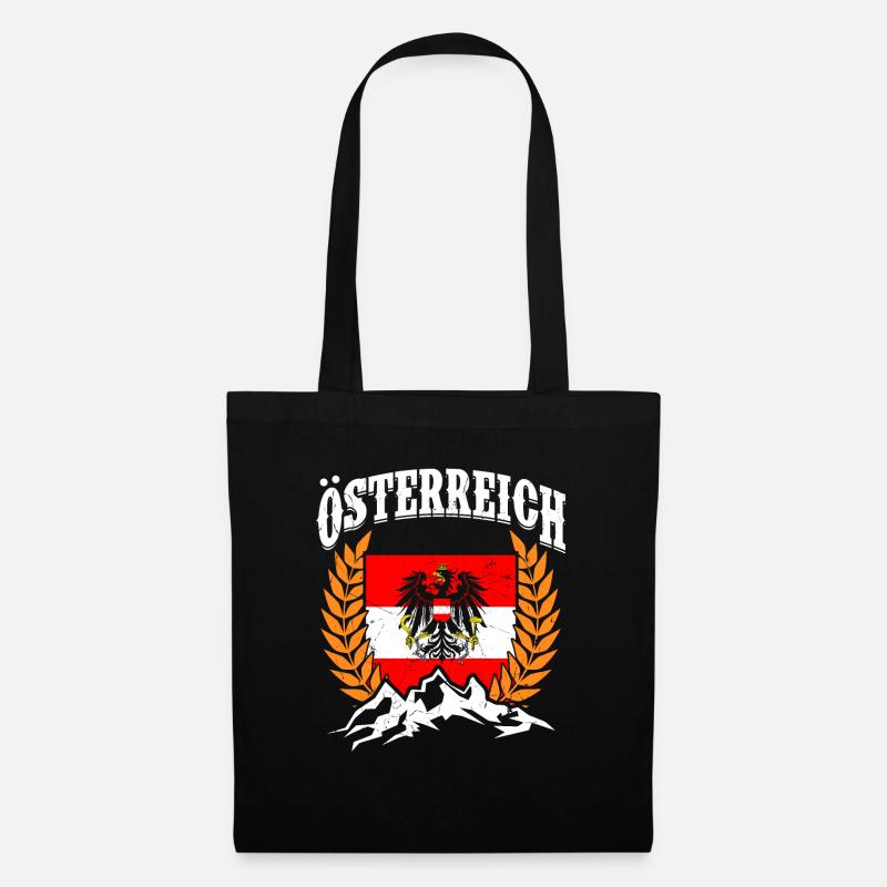 Österreich Austria - Stoffbeutel - Schwarz