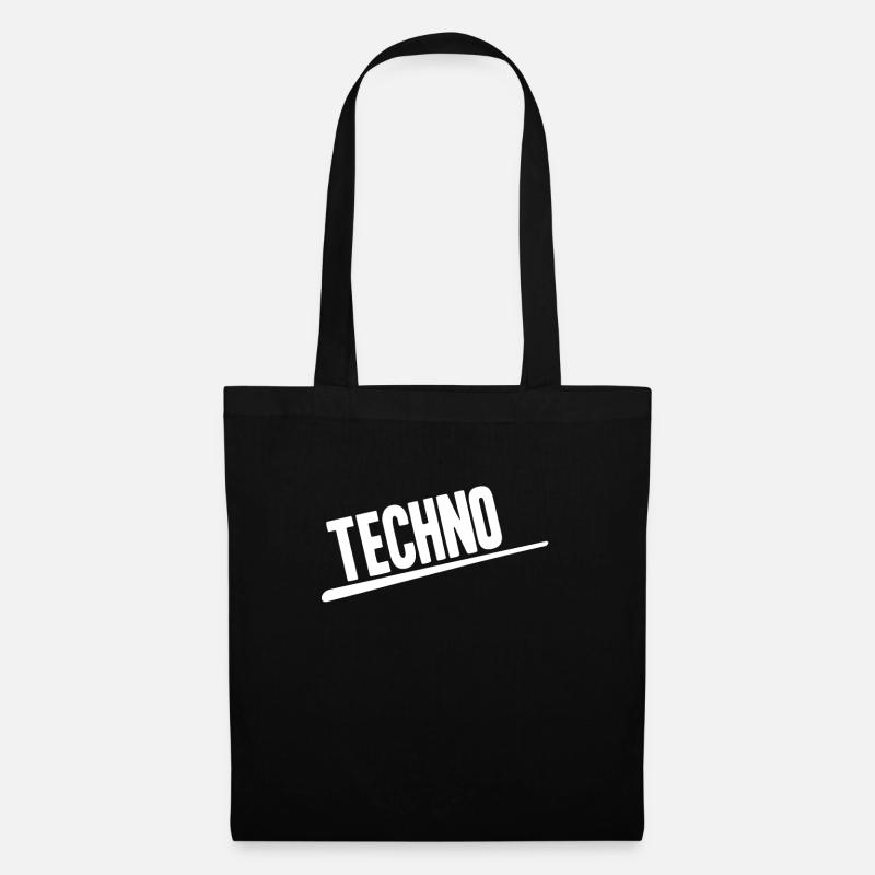 Techno - Stoffbeutel - Schwarz