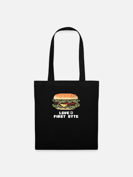 Burger Hamburger - Stoffbeutel - Schwarz