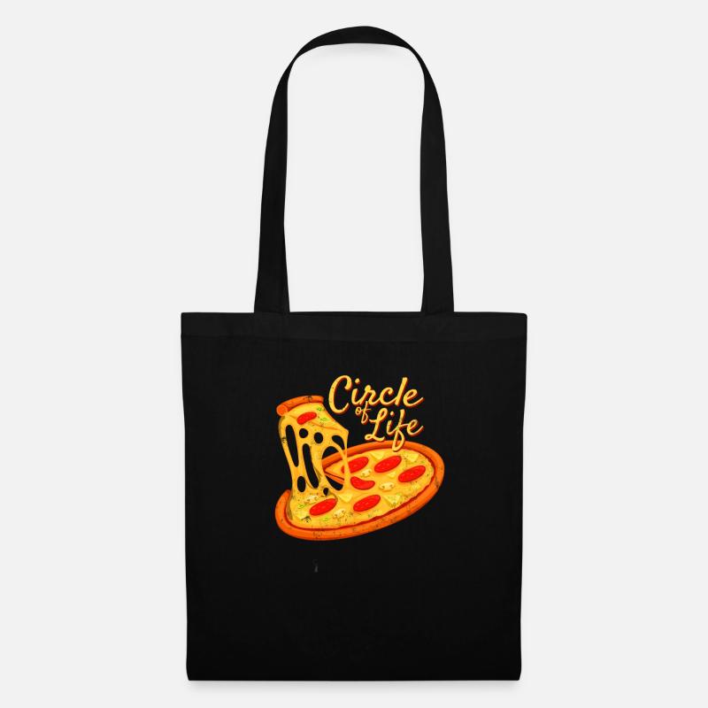Pizza - Stoffbeutel - Schwarz