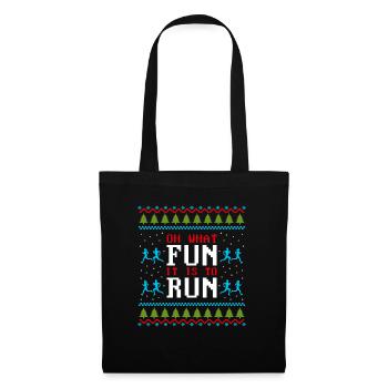 Course de Noël moche - Sac en tissu - noir - Devant