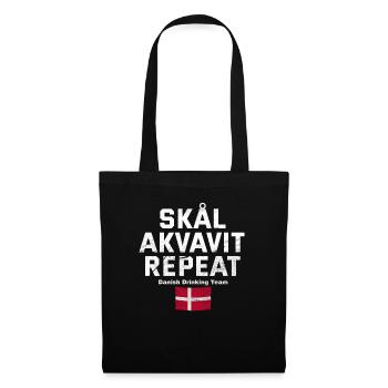 Dänemark - Stoffbeutel - Schwarz - Vorne