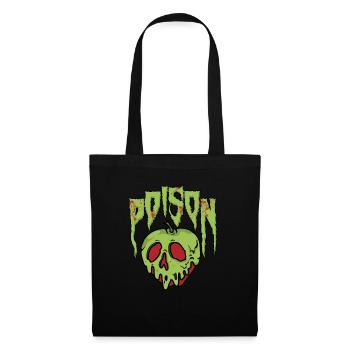 pomme - Sac en tissu - noir - Devant