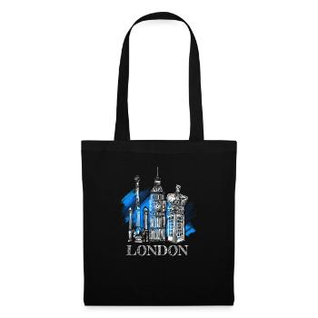 Londres - Sac en tissu - noir - Devant