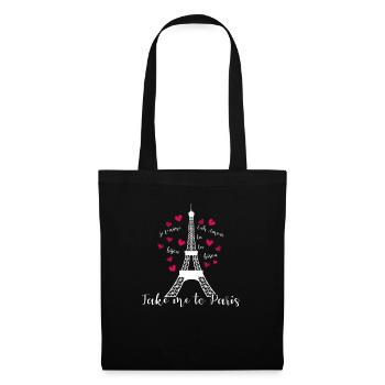 Paris - Sac en tissu - noir - Devant