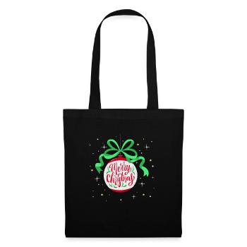 Illustration de Noël rétro Vintage Noël renne - Sac en tissu - noir - Devant