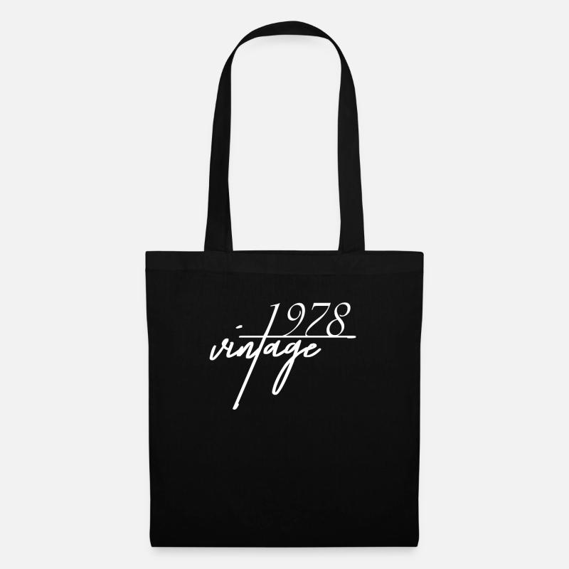 Vintage 1978. 1978 Geburtstagsgeschenk - Stoffbeutel - Schwarz
