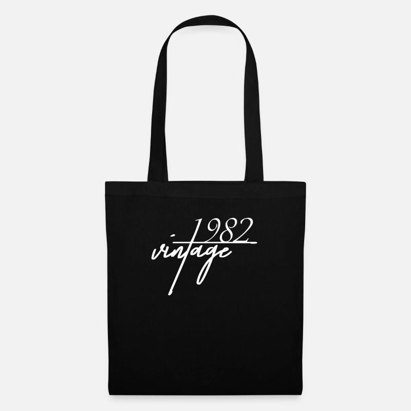 Vintage 1982. 1982 Geburtstagsgeschenk - Stoffbeutel - Schwarz