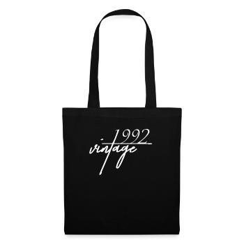 Vintage 1992. 1992 Geburtstagsgeschenk - Stoffbeutel - Schwarz - Vorne