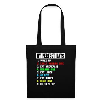 MON JOUR DE PLONGÉE PARFAIT - PLONGÉE - journée parfaite - Sac en tissu - noir - Devant