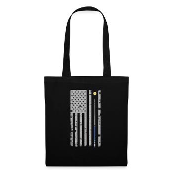 American Flag Billiard Pool Player T-shirt Men - Tote Bag - black - Front