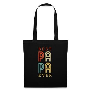 Papa Vater Paps Geschenk Dad Vatertag Geburtstag - Stoffbeutel - Schwarz - Vorne