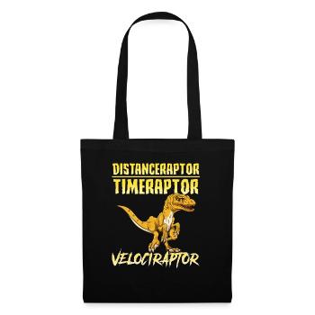 Distanceraptor / Timeraptor = Velociraptor Pun - Tote Bag - black - Front