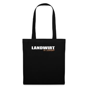 Landwirt Bauer Leidenschaft Geschenk - Stoffbeutel - Schwarz - Vorne