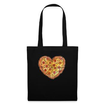 Heart for Pizza I Pizza Love sur tout - Sac en tissu - noir - Devant