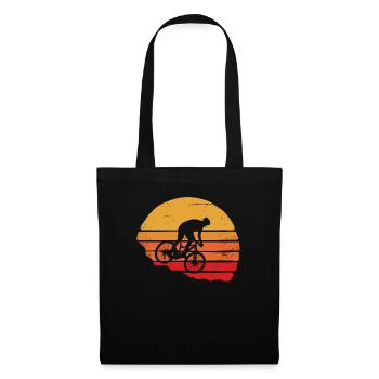 Vintage Mountainbike Outdoor Retro Design Bike - Stoffbeutel - Schwarz - Vorne