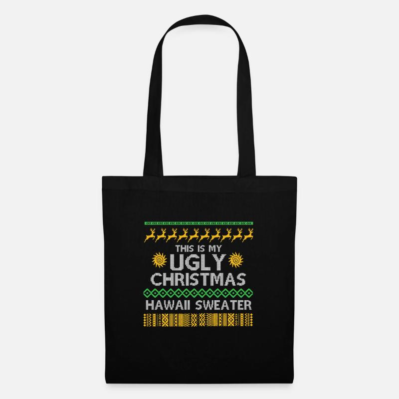 Mele Kalikimaka Hässlicher Pullover Frohe Weihnach - Stoffbeutel - Schwarz