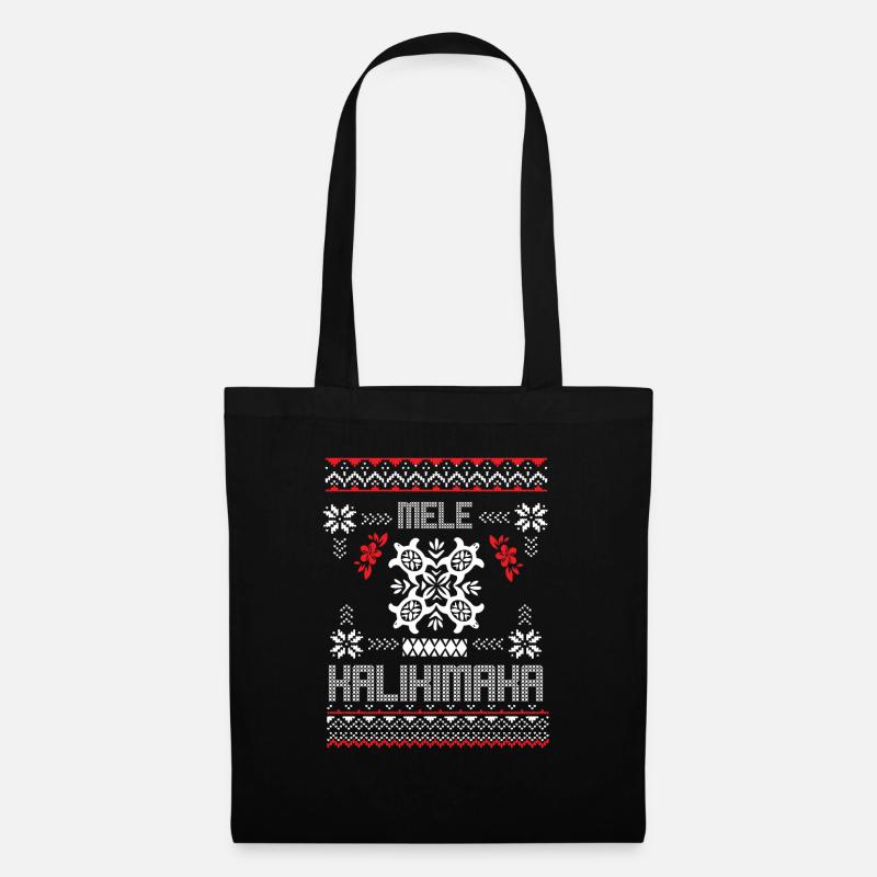 Mele Kalikimaka Hässlicher Weihnachtspullover - Stoffbeutel - Schwarz