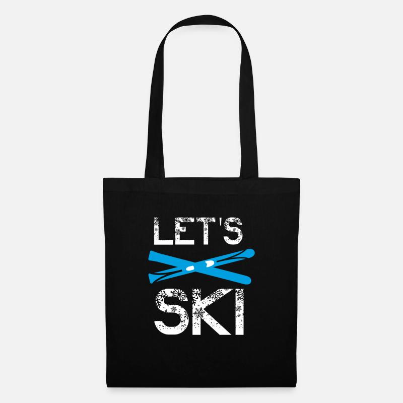 Let's ski - Tote Bag - black