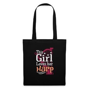harp - Tote Bag - black - Front