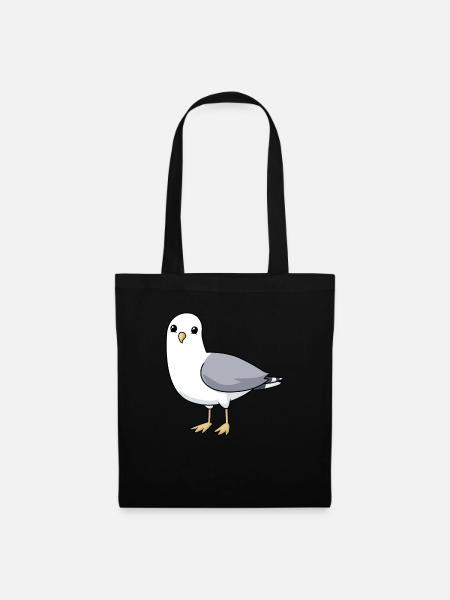 Comic Seagull Gull - Tote Bag - black