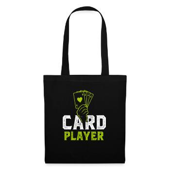 jeu de cartes - Sac en tissu - noir - Devant