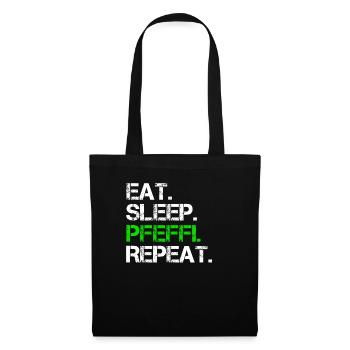 Eat Sleep Pfeffi Repeat - Tote Bag - black - Front