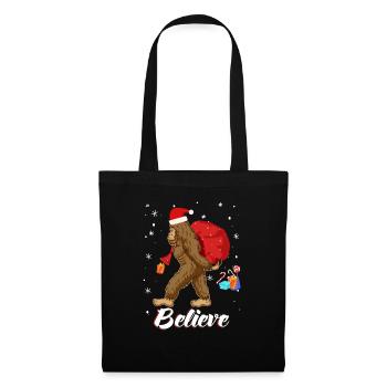 monkeys also believe in christmas - Stoffbeutel - Schwarz - Vorne