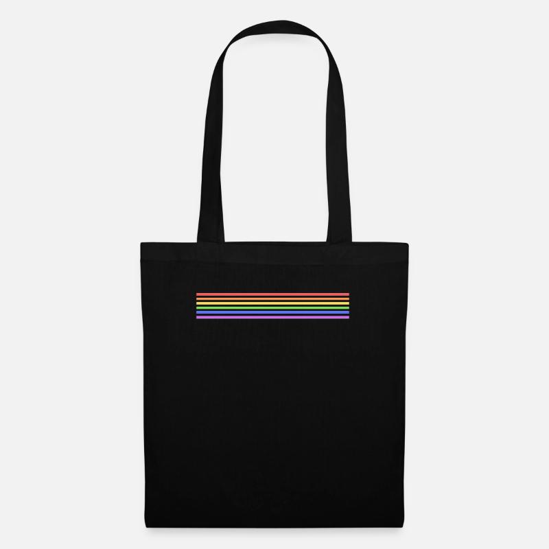 REGENBOGEN Rainbow Gay Pride LGBTQ - Stoffbeutel - Schwarz