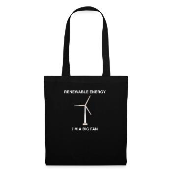 Renewable energy I'm a big fan wind turbine - Tote Bag - black - Front