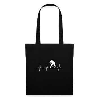 J'adore le rythme cardiaque du hockey sur glace - Sac en tissu - noir - Devant