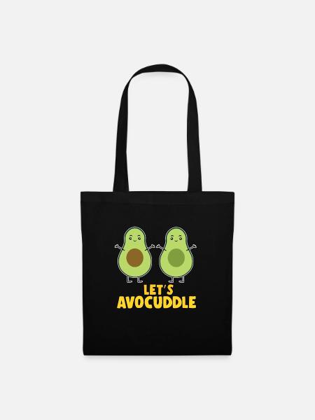 Let's avocuddle Knuddeln Avocados Liebe Geschenk - Stoffbeutel - Schwarz