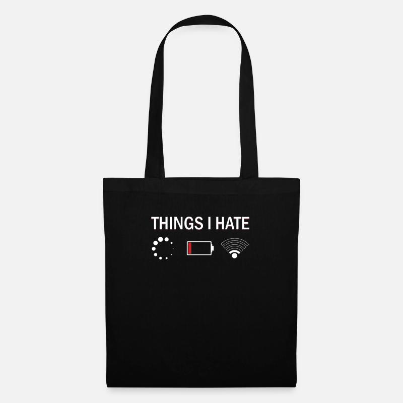 Things I Hate Programmer Nerd Funny Code Geschenk - Stoffbeutel - Schwarz