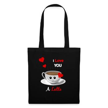 I Love You A Latte - Valentine's Day love gift - Tote Bag - black - Front