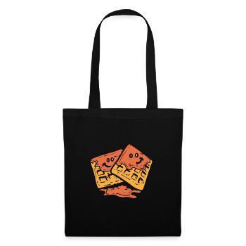 Les gaufres - Sac en tissu - noir - Devant