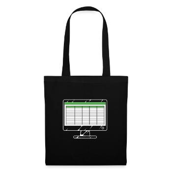 Spreadsheet computer - Tote Bag - black - Front