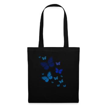 papillon animal coloré couleur - Sac en tissu - noir - Devant