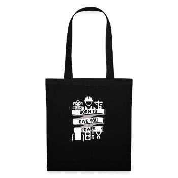 Ingénieur électricien - Né pour vous donner de la puissance - Sac en tissu - noir - Devant