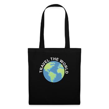 Travel The World Reisen Travel Welt Geschenk - Stoffbeutel - Schwarz - Vorne