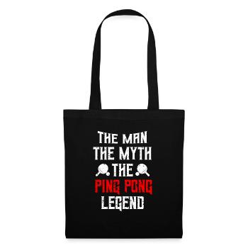 tennis de table - Sac en tissu - noir - Devant