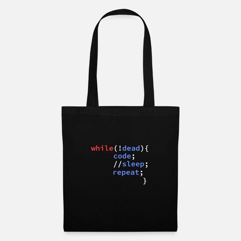 informatik entwickler coding programmierer - Stoffbeutel - Schwarz