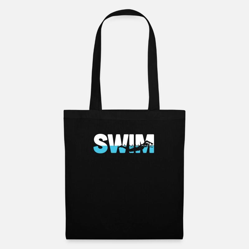 Schwimmen - Stoffbeutel - Schwarz