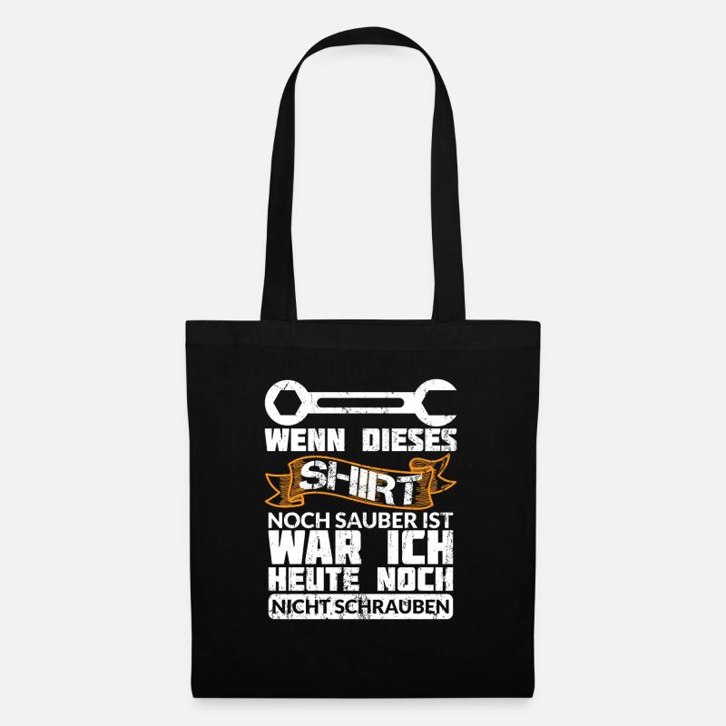 ICH WAR HEUTE NOCH NICHT SCHRAUBEN - Stoffbeutel - Schwarz
