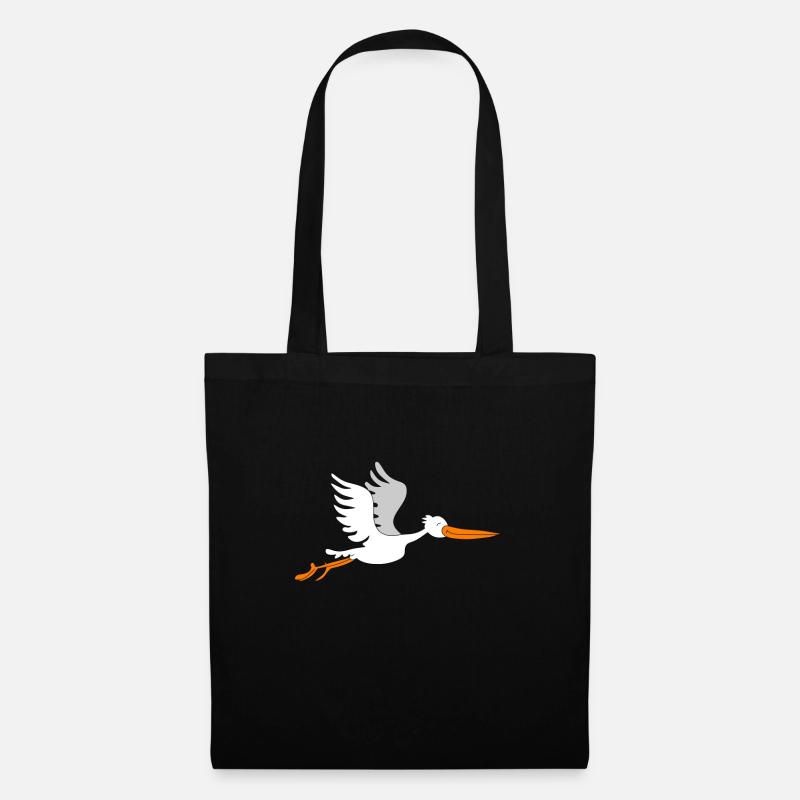 Storch - Stoffbeutel - Schwarz
