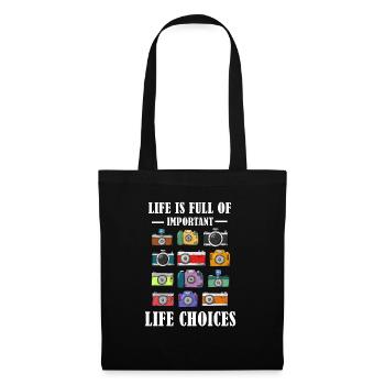 Photographe photographe photographe - Sac en tissu - noir - Devant