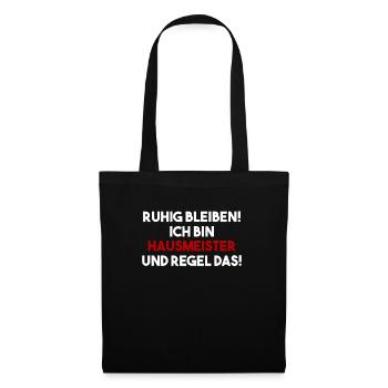 Hausmeister Facility Manager Sprüche Geschenk - Stoffbeutel - Schwarz - Vorne