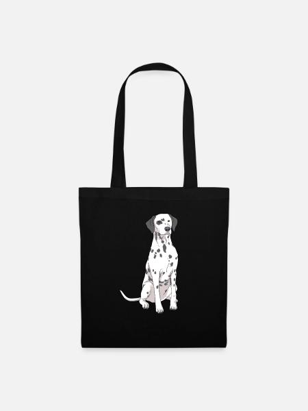 Dalmatiner Hund - Stoffbeutel - Schwarz
